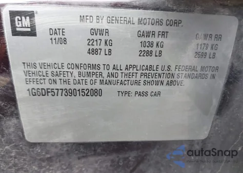 2009 Cadillac Cts Standard from USA, damaged, VIN 1G6DF577390152080